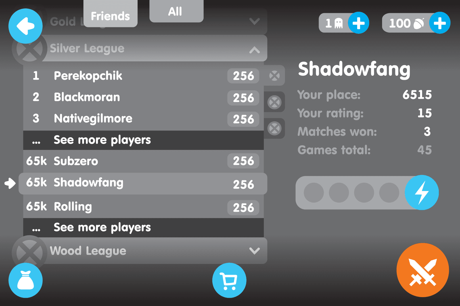 Multiplayer friends wireframe