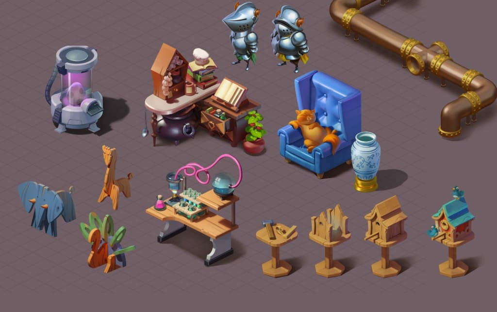 Isometric props