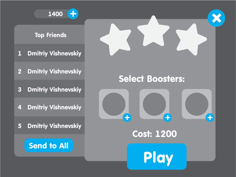 Start mission wireframe